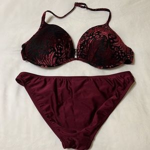 3 Piece Kandace Pelletier Swimwear Top Large and Bottom Small/Medium Festival